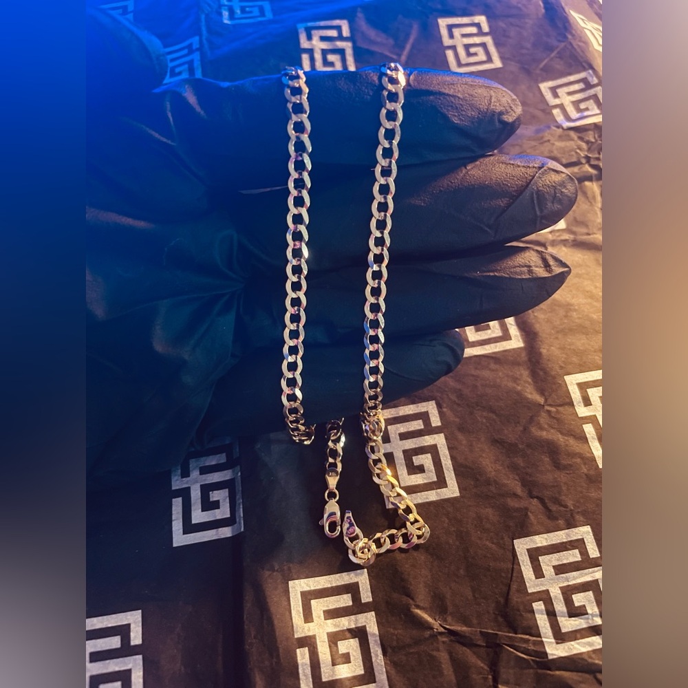 10k Gold Flat Curb Necklace